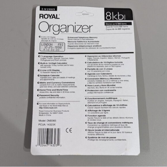 BNIB Royal Organizer DM2065 - 8kb - Picture 2 of 2